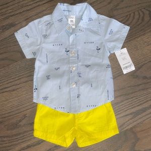 Carter’s 2 Piece Button Front Top & Short Set